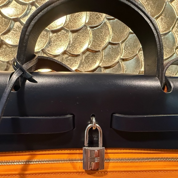 💯AUTH PRE-LOVED LUXURY HERMES TOILE CANVAS/LEATHER HERBAG 31 SHOULDER BAG🔥🔥🔥 - Picture 5 of 16